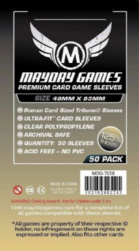 50x Mayday Games Premium Roman Tribune sleeves 49x93mm MDG7138